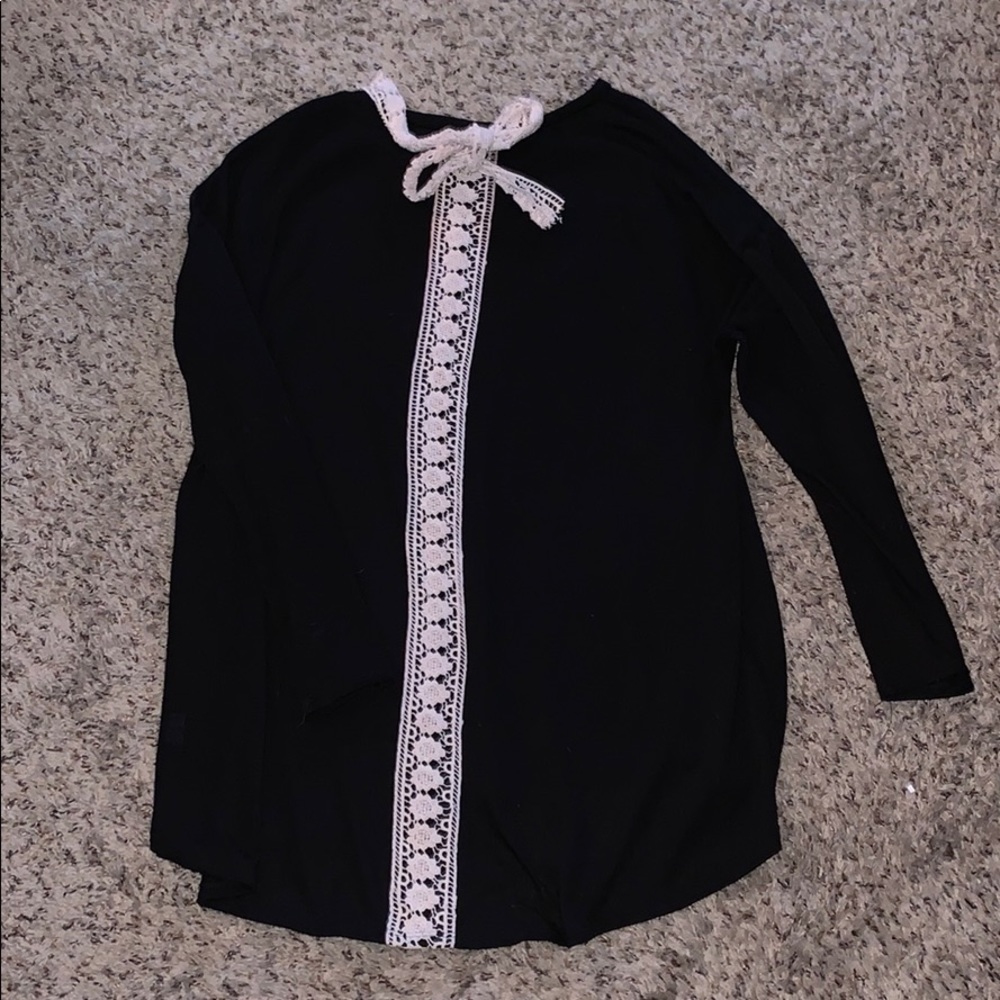 Black lace shirt